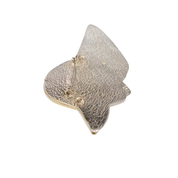 Sterling Silver 925 Gold Vermeil Lady In Hat Hollow Statement Brooch - Picture 6 of 11